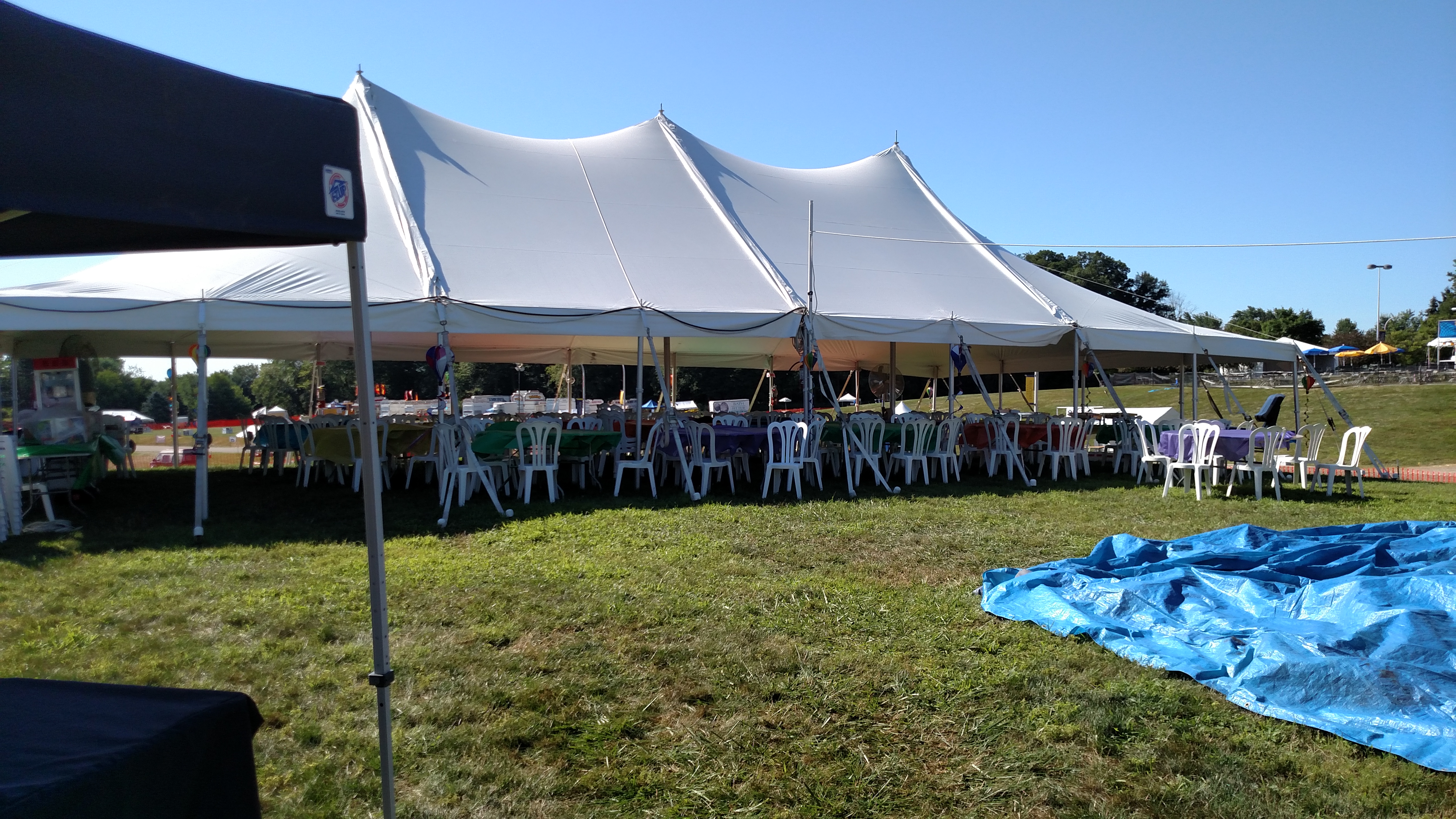 30x60 Pole Tent With Cafe Chairs